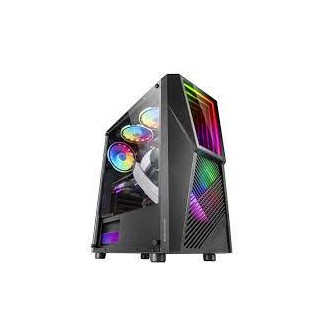 Mars Gaming MC777 ATX, 2X120MM ARGB FAN, T.GLASS, INFINITY MIRROR, PRETA