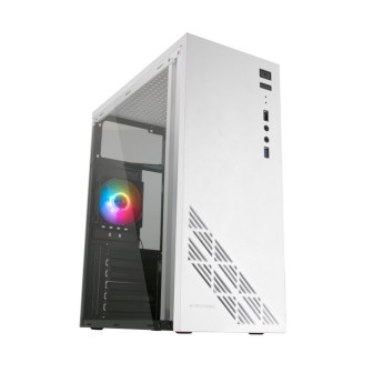 Mars Gaming MC100W ATX CASE, 1X FRGB FAN, WINDOW, FULL METAL, USB 3.0, BRANCA