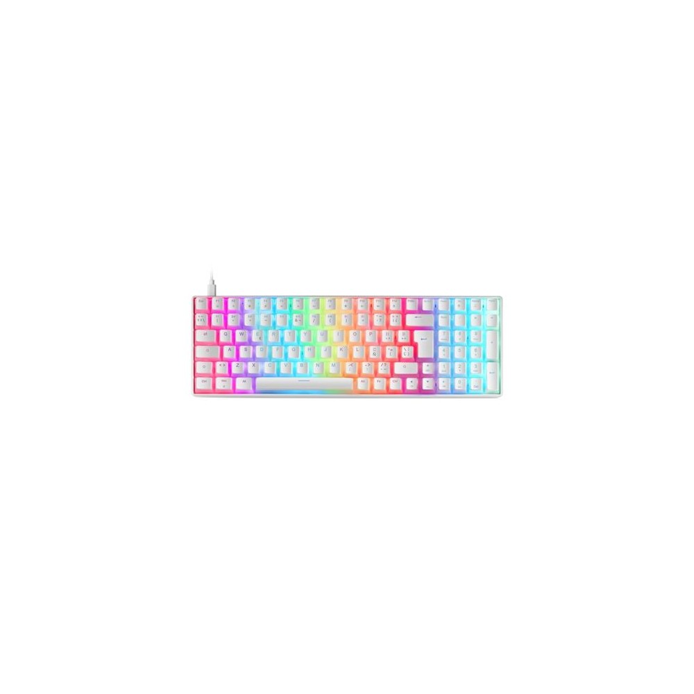 Teclado Mars Gaming MKULTRA White RGB Mecanico 96%, OUTEMU SQ BROWN US+PT