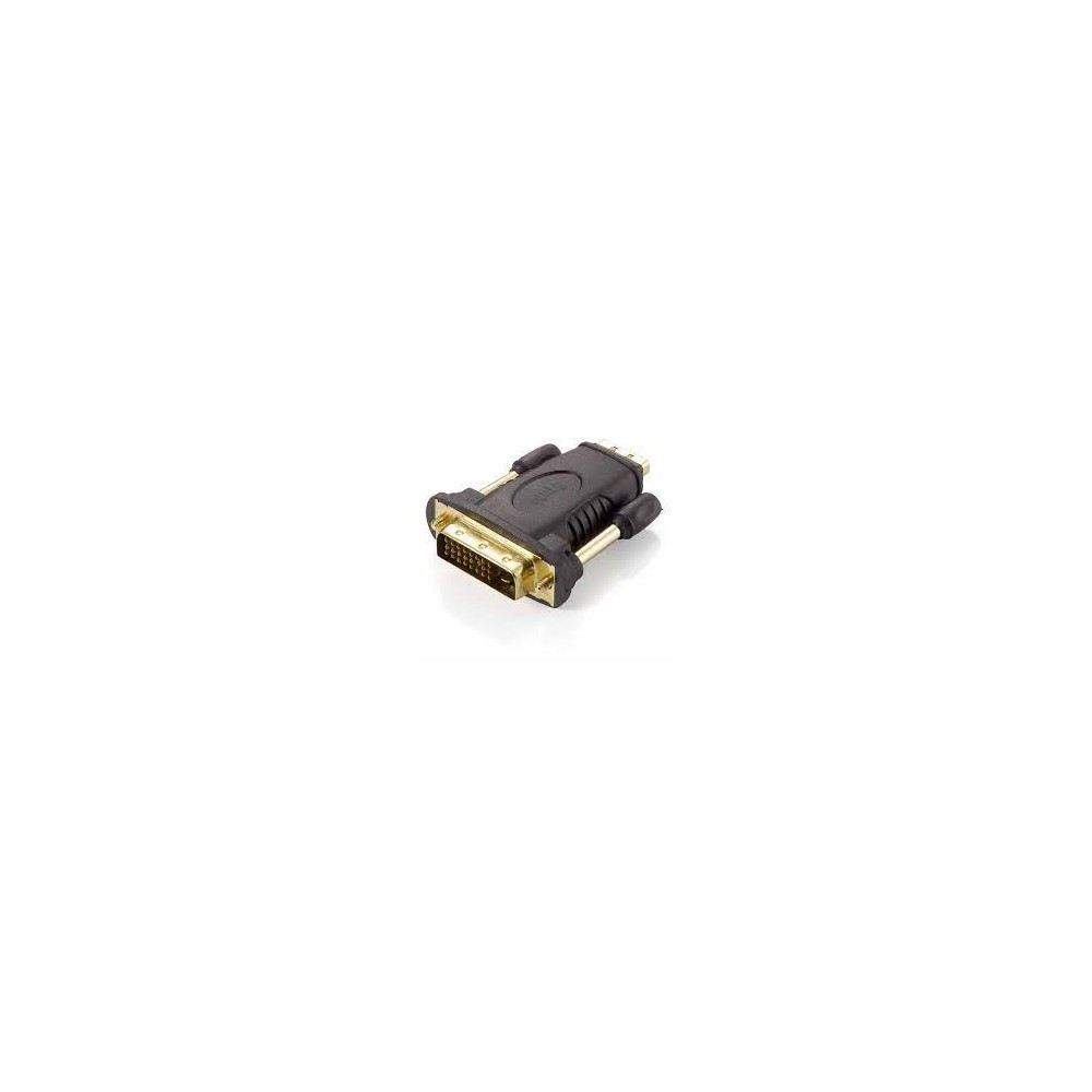 Adaptador para Cabos Equip Compact Adapter DVI-D Plug - HDMI Socket | Preto