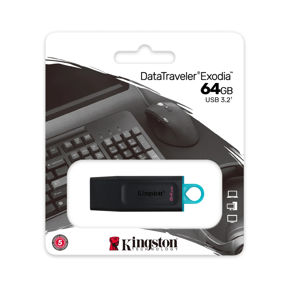 Pen Drive Kingston 64GB DataTraveler Exodia USB 3.2 - DTX