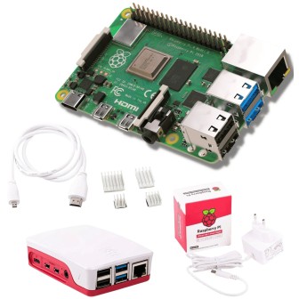 KIT RASPBERRY PI 4 1GB WIFI | BLUETOOTH + CARCAÇA + TRANSFORMADOR