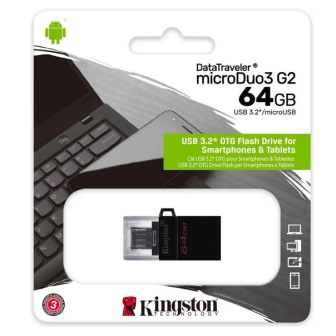 Kingston Pen Drive 64GB USB 3.2 microUSB