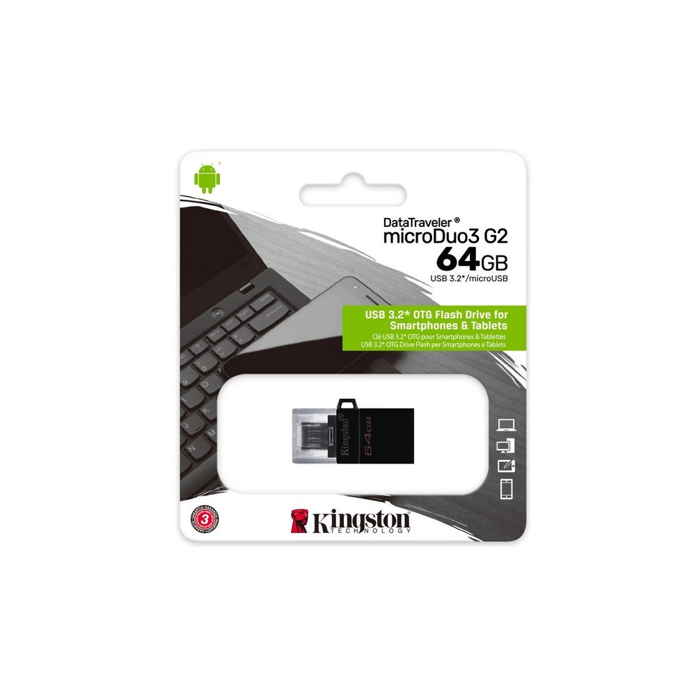 Kingston Pen Drive 64GB USB 3.2 microUSB