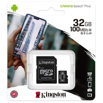 MicroSD Kingston Canvas Select Plus 32Gb Class 10 UHS /SDHC (100MB/s-85MB/s)