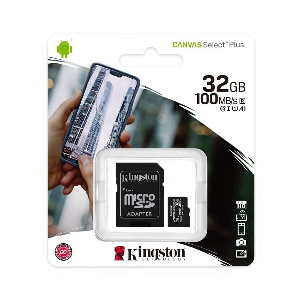 MicroSD Kingston Canvas Select Plus 32Gb Class 10 UHS /SDHC (100MB/s-85MB/s)