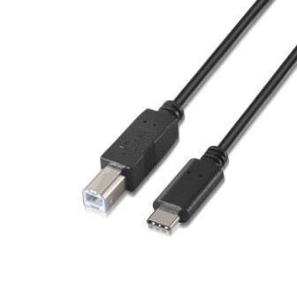 AISENS Cabo USB(B) (Impressora) 2.0 A USB(C) 1M Preto