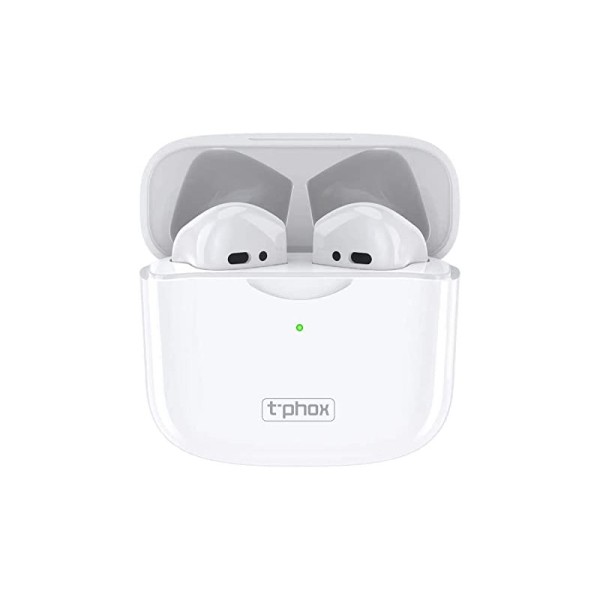 T-Phox Fones Bluetooth earbuds branco