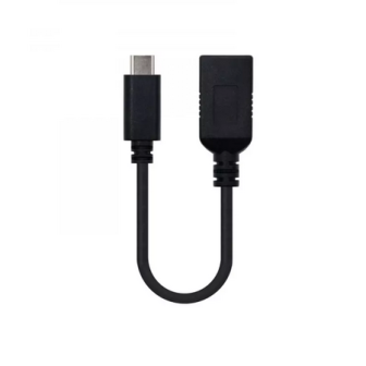 CABO USB 3.1 (F) PARA TIPO-C (M) 3A PRETO