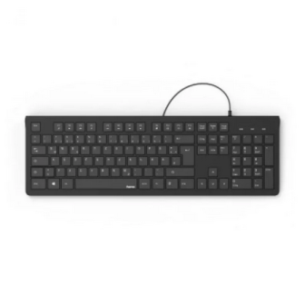 Teclado HAMA com fio KC-200" Black - 182681