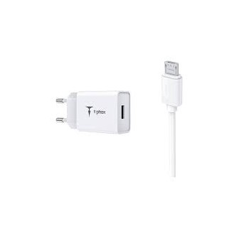 T-Phox Carregador Micro USB 2.4A Branco