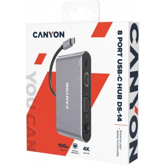 Base & Duplicador de Portas Canyon DS-14 | Cinzento