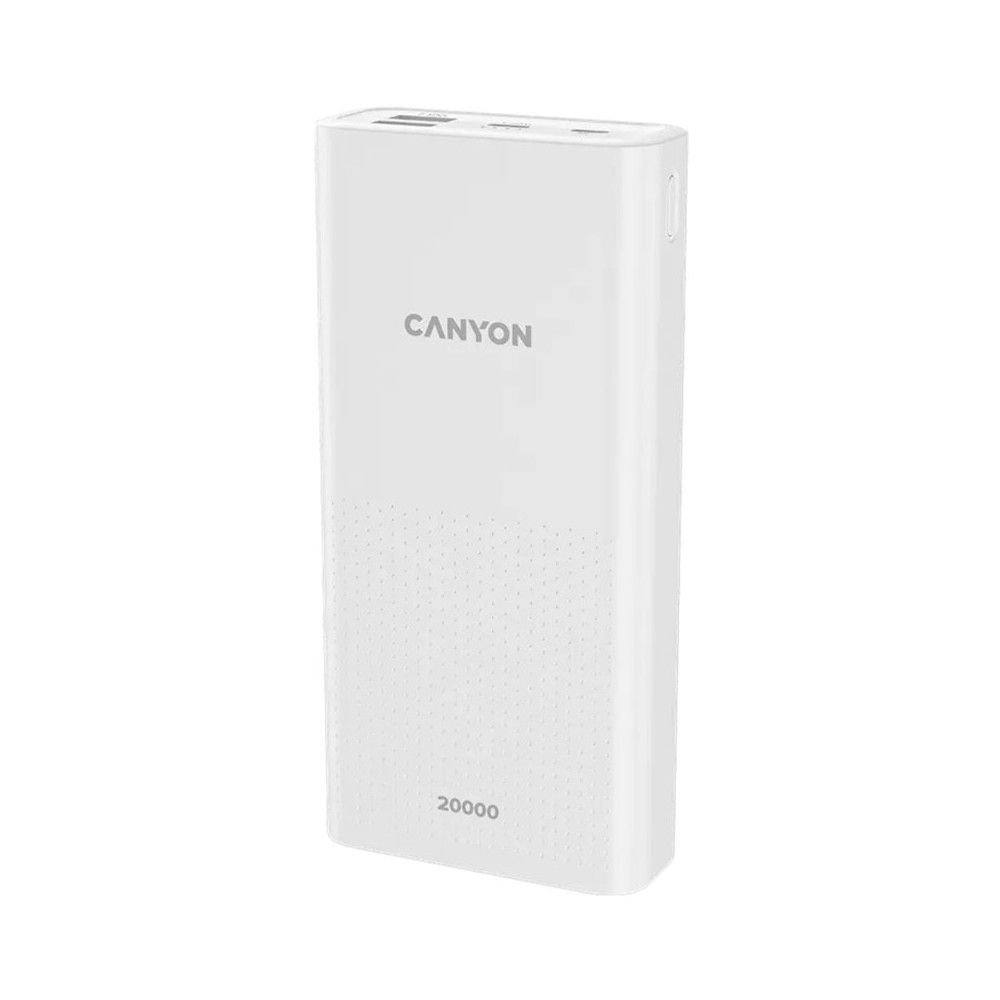 Power Bank Dual USB Charger Canyon PB-2001 20000mAh, White -  CNE-CPB2001W