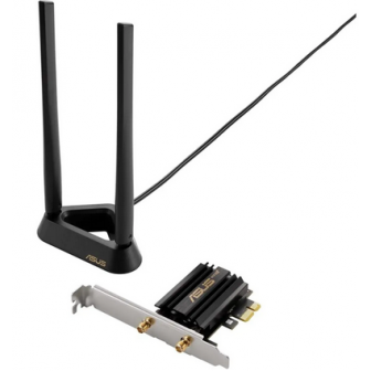 Placa de Rede PCI-E Asus Wireless AXE5400 PCE-AXE59BT Tri-Band WiFi 6 + BT 5.2