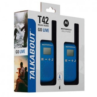 Motorola TLKR T42 Pack 2 Walkie Talkie Blue